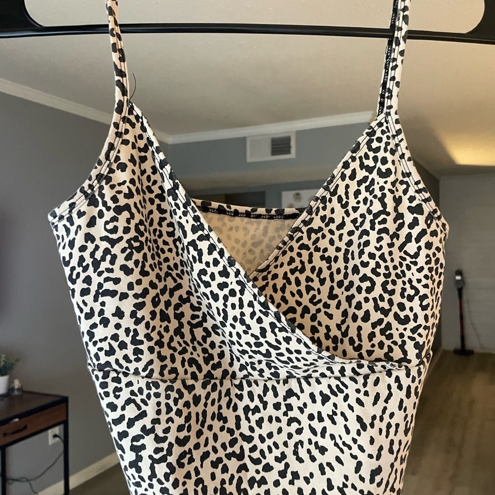 Leopard Print Spaghetti Strap Top